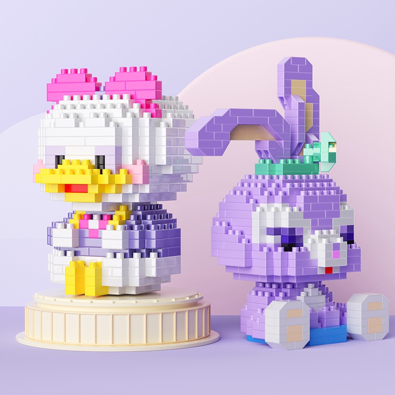 Yn-disney Đồ Chơi Lắp Ráp Mô Hình Động Vật Hoạt Hình 3D Tạo Hiệu Ứng Trang Trí Có Đèn Cảm Ứng Cho Bé Gái