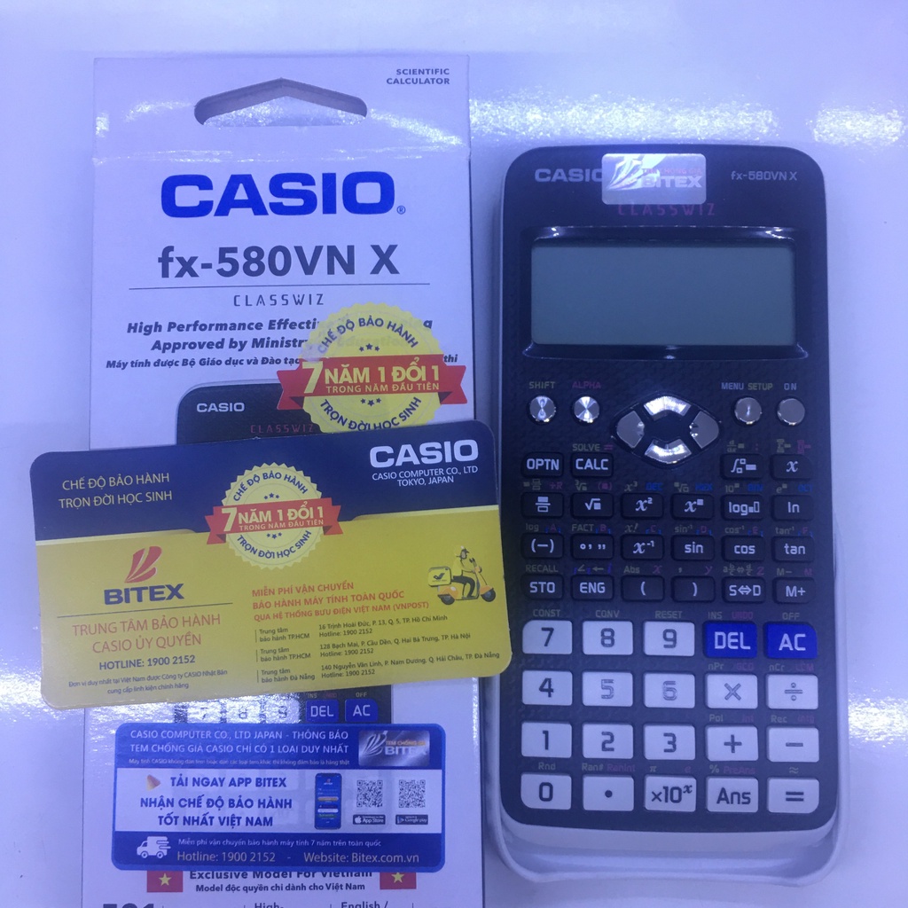 Máy Tính Casio Fx580vnx Với 521 Chức Năng Và Bứt Phá Tốc Độ Bảo Hành 7 Năm