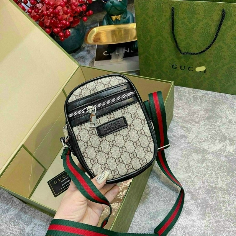 Túi Đeo Chéo Đựng Điện Thoại Nam Nữ Hoạ Tiết D.I.O.R, GD