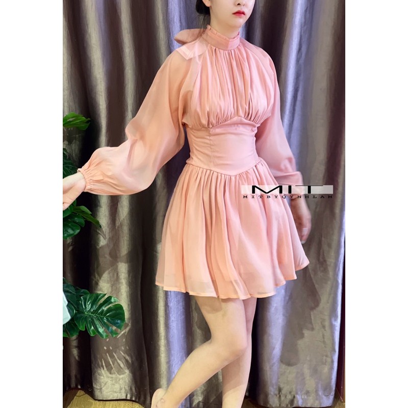 Serena Dress - đầm váy công chúa xoè tay phồng hở lưng