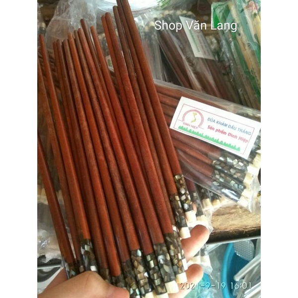 Bộ 10 Đôi Đũa Khảm Trai Đầu Trắng Loại Đẹp