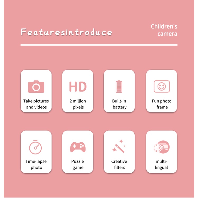 Mini Cow Digital Camera 1080p Children's Camera Children's HD Camera Children's Camera Toys | BigBuy360 - bigbuy360.vn