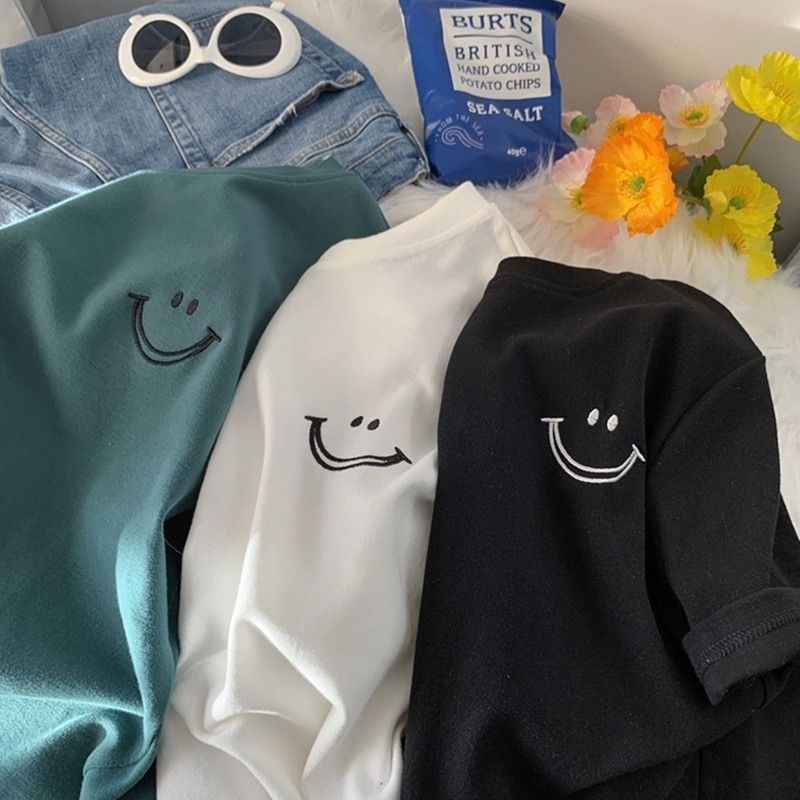 Áo thun SUXI tay ngắn cổ tròn thiết kế đơn giản xinh xắn cho nữ