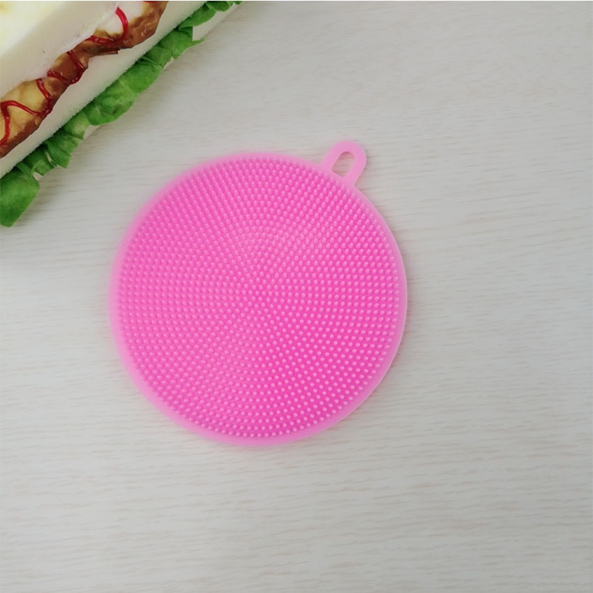 Miếng Rửa Bát Chén Dĩa Silicon Tiện Lợi Cho Nhà Bếp - Miếng Rửa Chén Bát Xoong Nồi Silicon Có Lỗ Treo