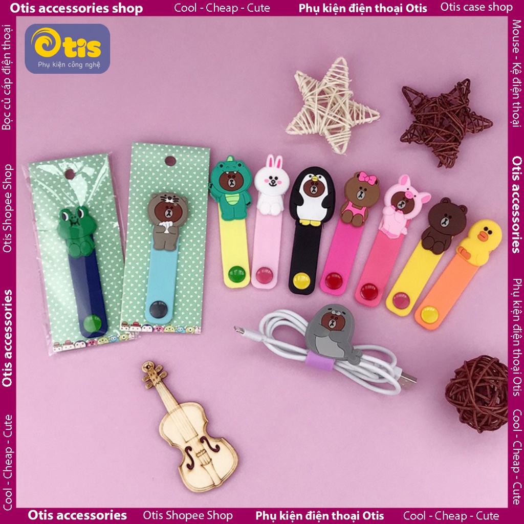 Dây Quấn Buộc Tai Nghe, Cáp Sạc Hình Thú Các Loại Có Kẹp Siêu Dễ Thương Giá Rẻ - Otis Shop