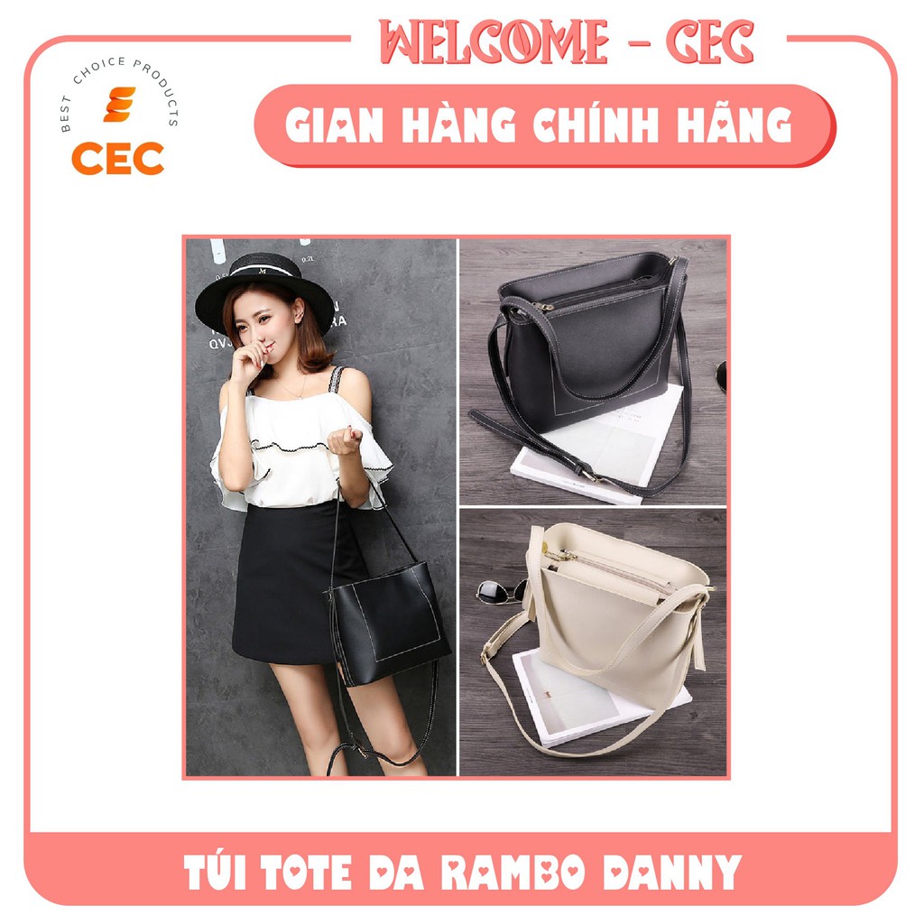 Túi xách da cho Nữ Rambo Danny, Túi thời trang trẻ 2021 bằng da đeo vai kích thước 30x25cm TX10 [CEC Store]