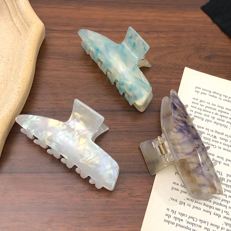 Kẹp Tóc Hình Cá Mập Phong Cách Pháp Cổ Điển Thời Trang Mùa Hè Cao Cấp Dành Cho Nữ