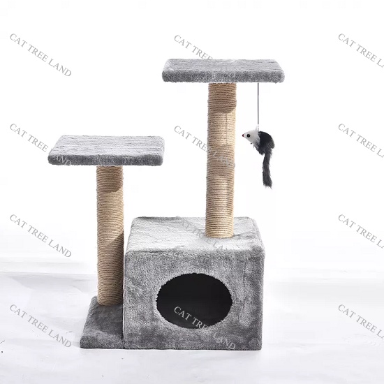 TRỤ CÀO MÓNG  CHO MÈO BẰNG GỖ 251 - NHÀ CÂY CHO MÈO CÀO MÓNG, ĐỒ CHƠI MÀI MÓNG CHÓ MÈO