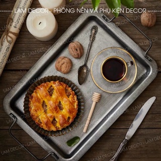 Khay sắt kim loại HCN style vintage cổ điển - chụp food