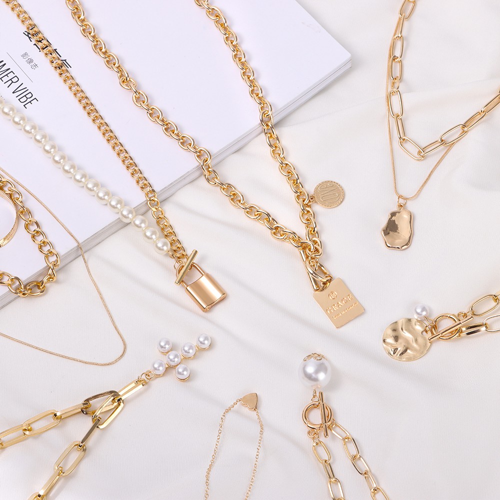 Dây chuyền kiểu xích nhiều lớp phong cách Bohemian thời trang cá tính cho nữ