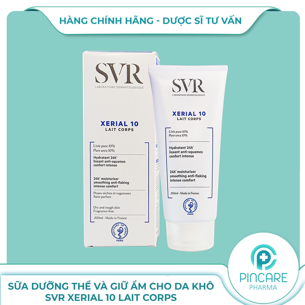 Sữa dưỡng thể và giữ ẩm SVR Xerial 10 Lait Corps 200ml cho da khô và rất khô - Hàng chính hãng - Nhà Thuốc PinCare