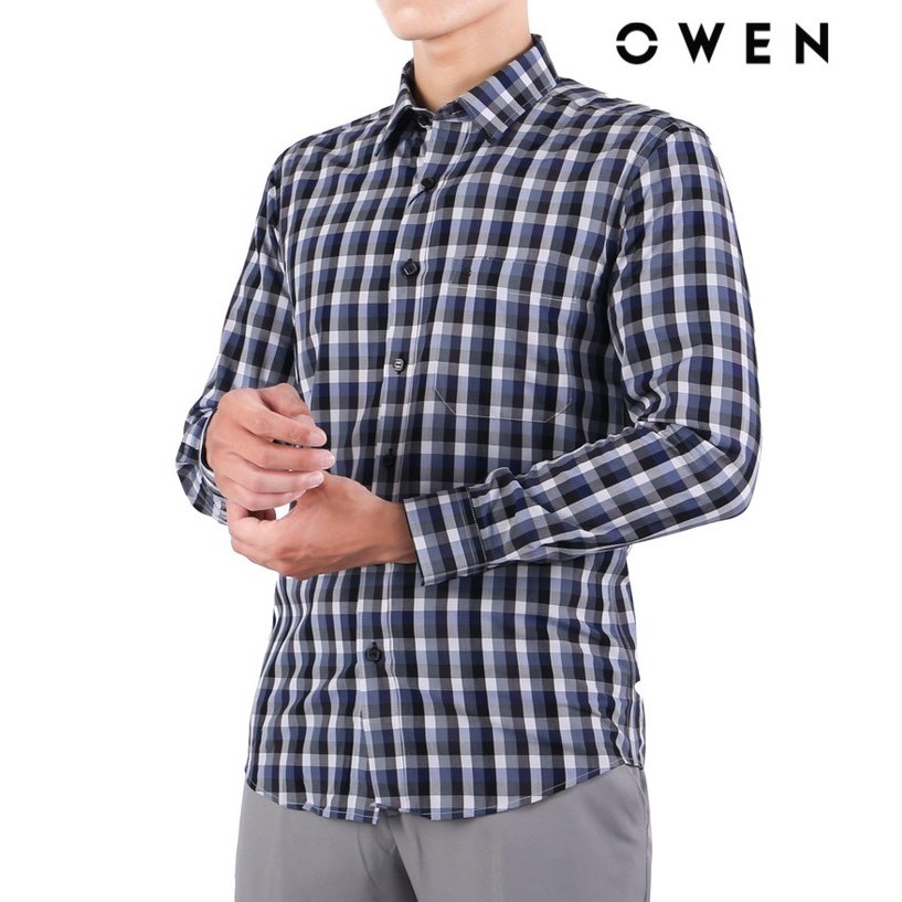 Áo Sơ mi dài tay nam OWEN Regularfit - AR91490DT