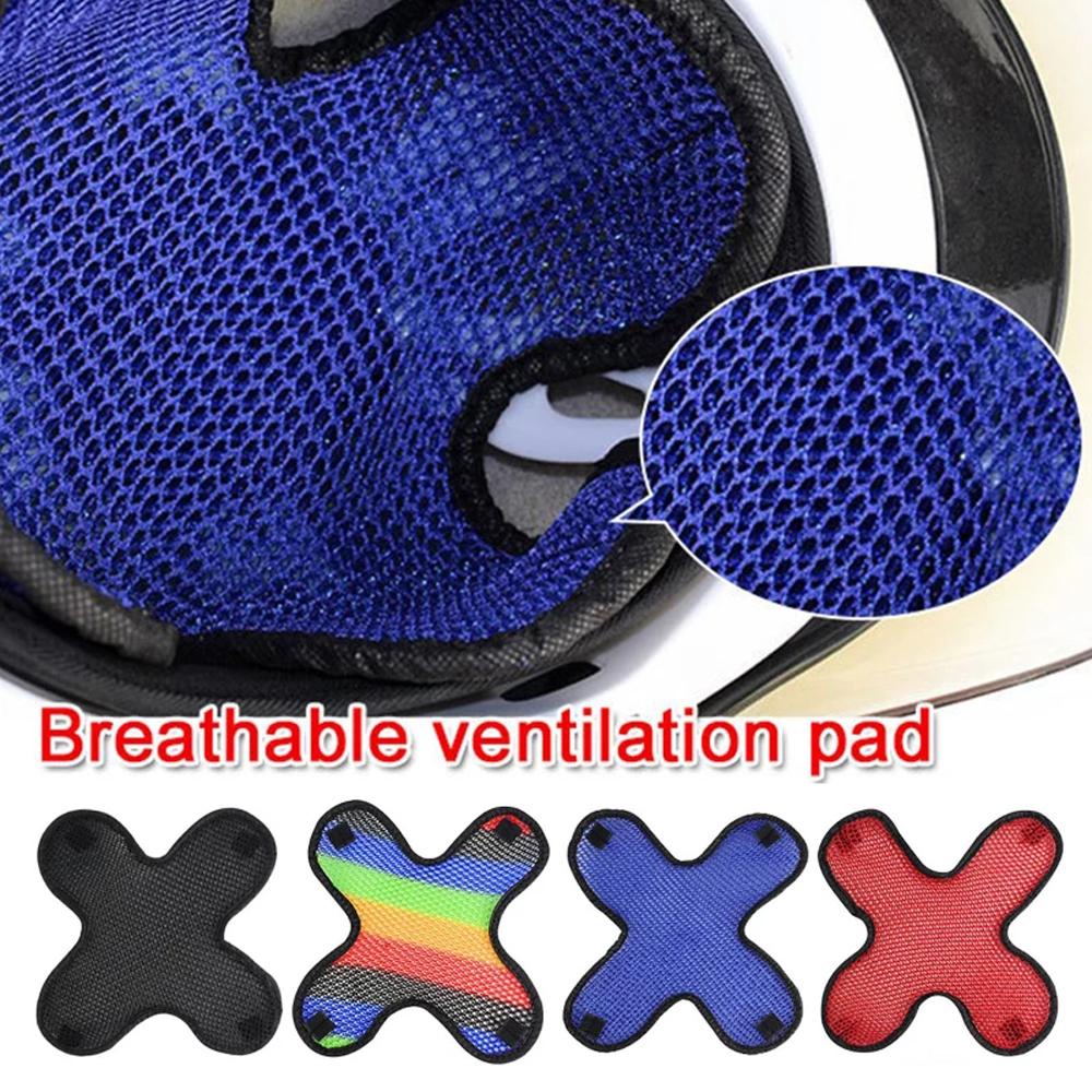 Đệm Lót Mũ Bảo Hiểm Làm Mát Chữ X Thông Dụng Bằng Sợi Microfiber Thông Dụng Cho Xe Máy