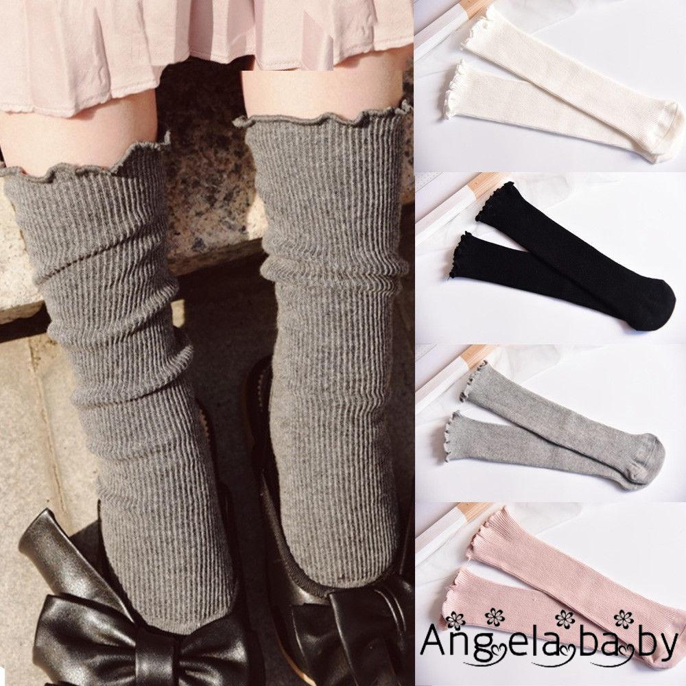 Vớ cotton cổ cao dễ thương thời trang cho bé gái