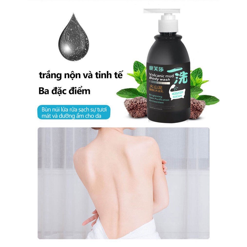 Sữa tắm bùn núi lửa, sữa thắm trắng toàn thân 250g làm trắng cơ thể, phục hồi da đi nắng, dưỡng ẩm da