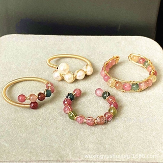 Nhẫn Mạ Vàng 14k Đính Đá Tourmaline Tự Nhiên