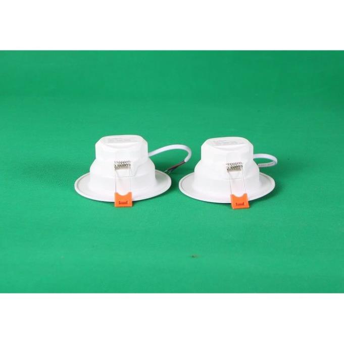 Bộ 20 Đèn LED âm trần đổi màu 7w viền bạc/vàng, đèn trang trí giá rẻ