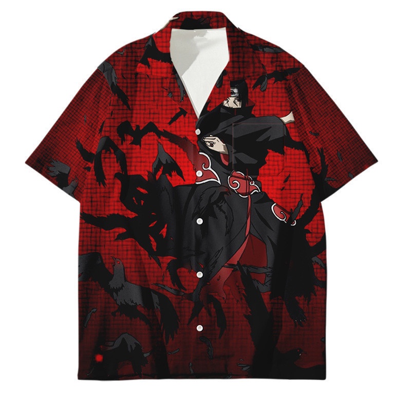 Áo Thun In Họa Tiết Naruto Akatsuki 3D Thời Trang Mùa Hè Cho Nam
