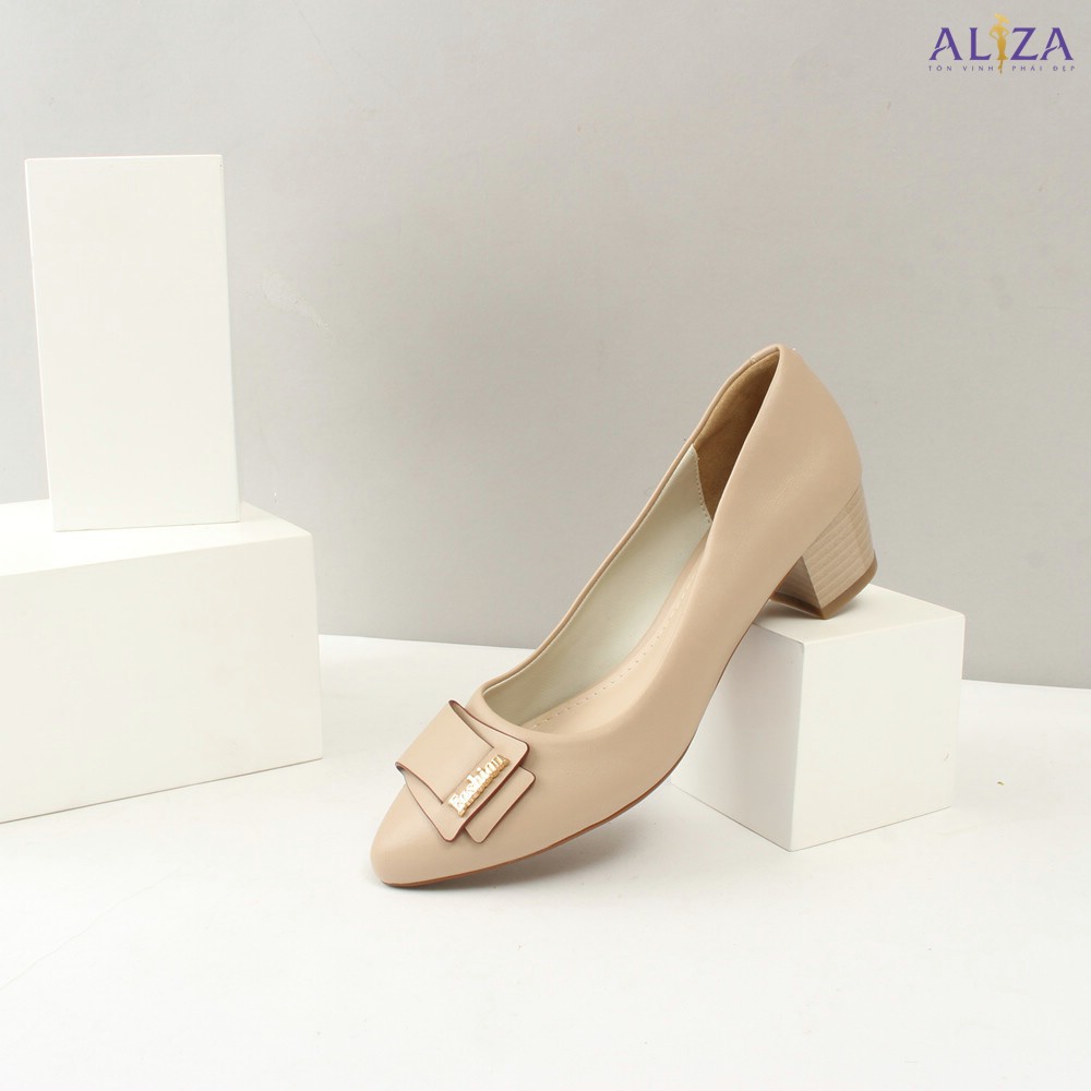 Aliza - Giày công sở gót trụ 3cm phối nơ 92041