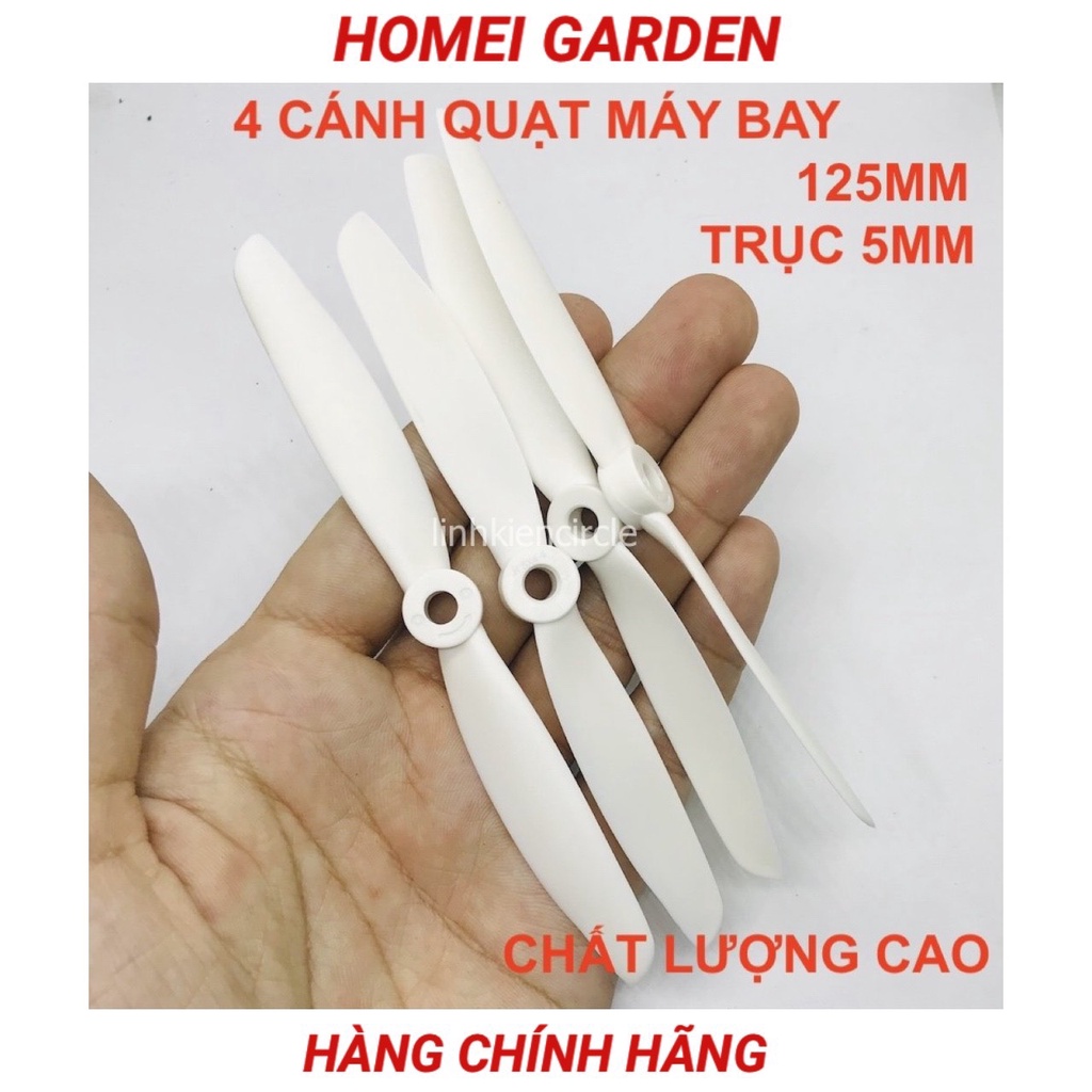 4 cánh quạt máy bay mini flycam 125mm trục 5mm thuận nghịch chất lượng cao - mã KG004