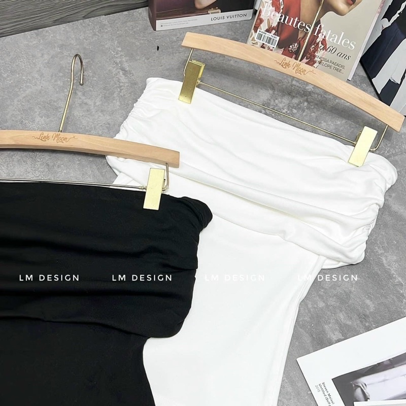 Áo thun trễ vai croptop