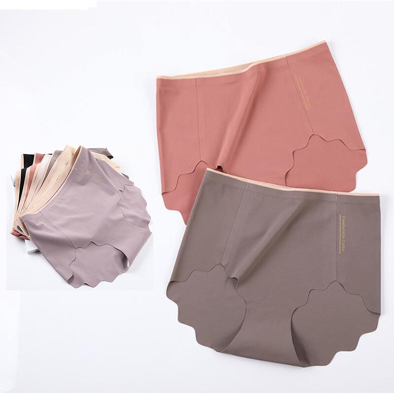 Quần lót lụa băng, quần lót thun lưng cao cạp chun liền quần lót thun cao cấp, quần sịp nữ đáy quần lót kháng khuẩn cotton lụa phong cách mới, quần sịp mông