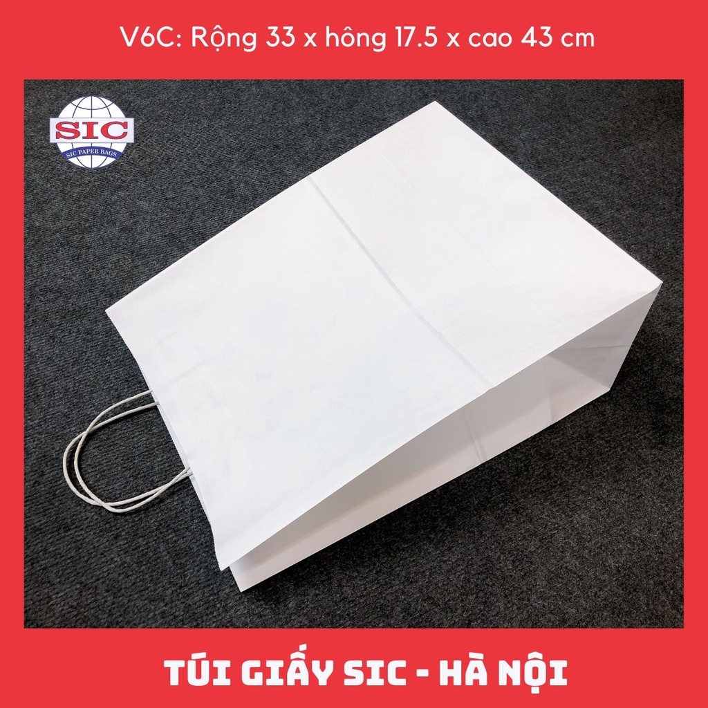 [SET 10 CHIẾC] TÚI GIẤY KRAFT V6C: 33x17.5x43 cm CÓ QUAI ( ẢNH THẬT)