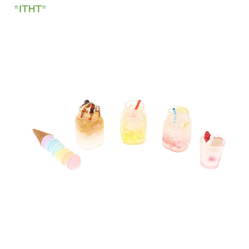 Mô Hình Bình Trà Chiều Bằng Nhựa Resin Tỉ Lệ 1 / 12 Trang Trí Nhà Búp Bê Mới