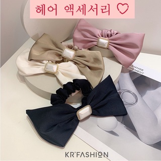 Dây buộc tóc Cao Cấp handmade Hàn Quốc thanh lịch kèm nơ đẹp vải satin phụ kiện tóc đẹp KRfashion