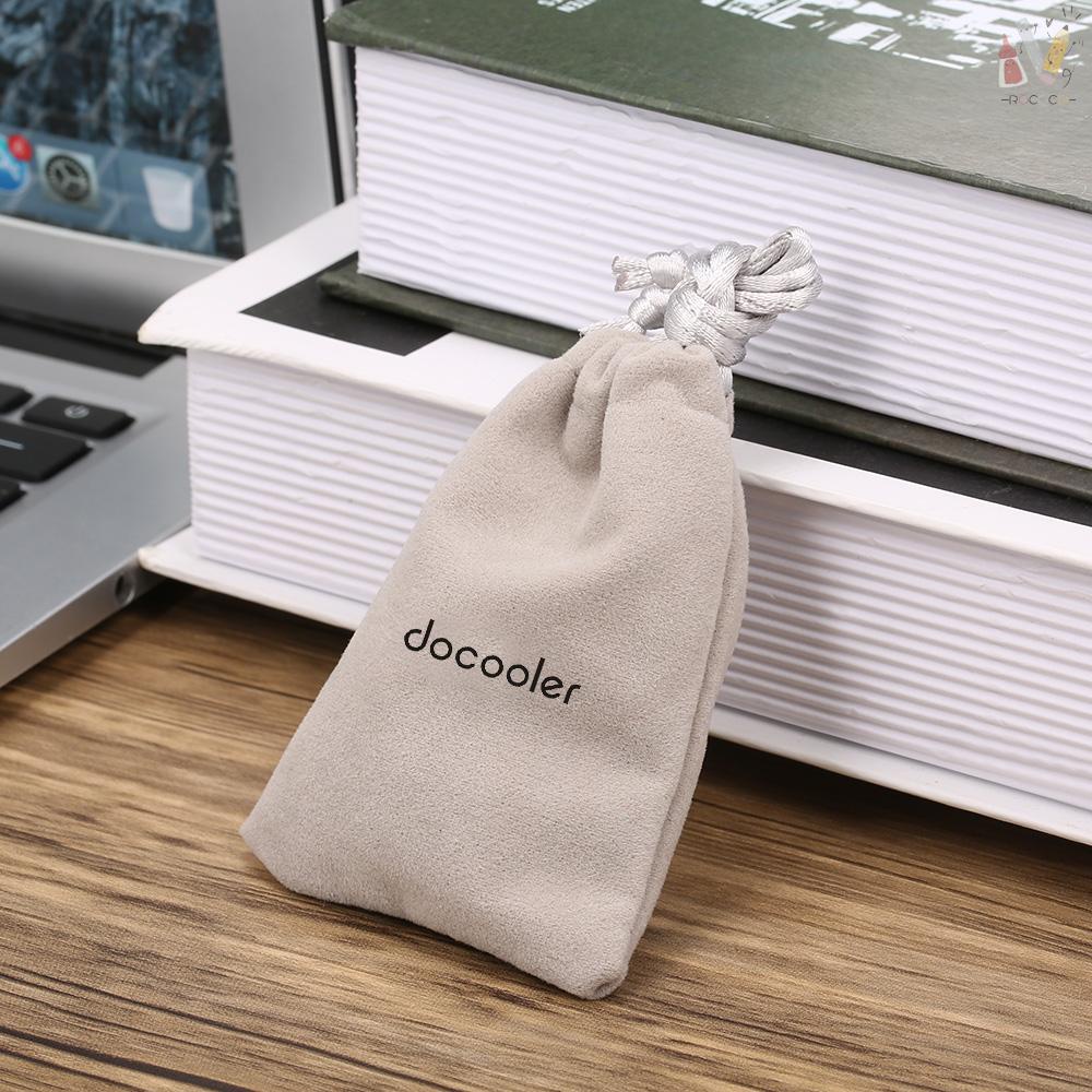 Docooler Túi đựng tai nghe dây rút nhỏ màu xám kích thước 10*7CM