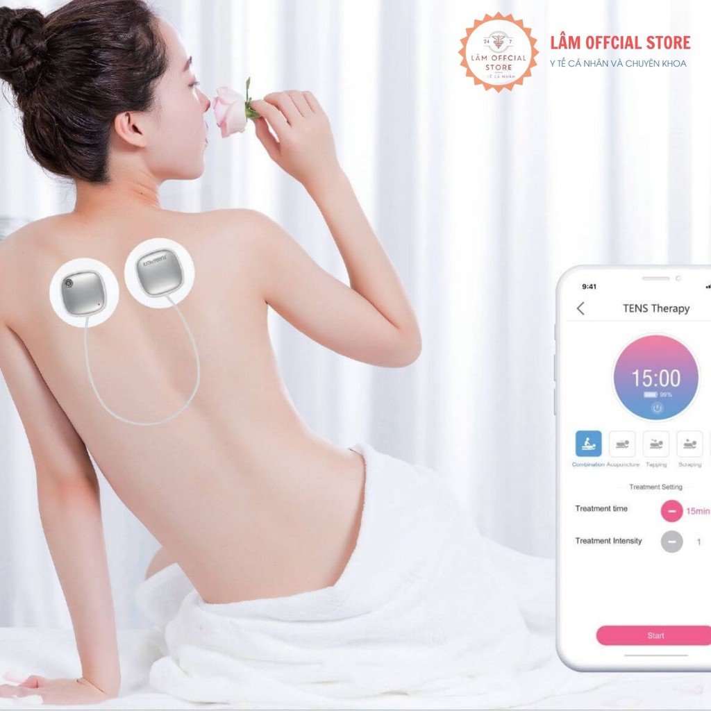 Máy massage, máy massage vật lý trị liệu phương pháp TENS JUMPER JPD-ES100 kết nối Bluetooth