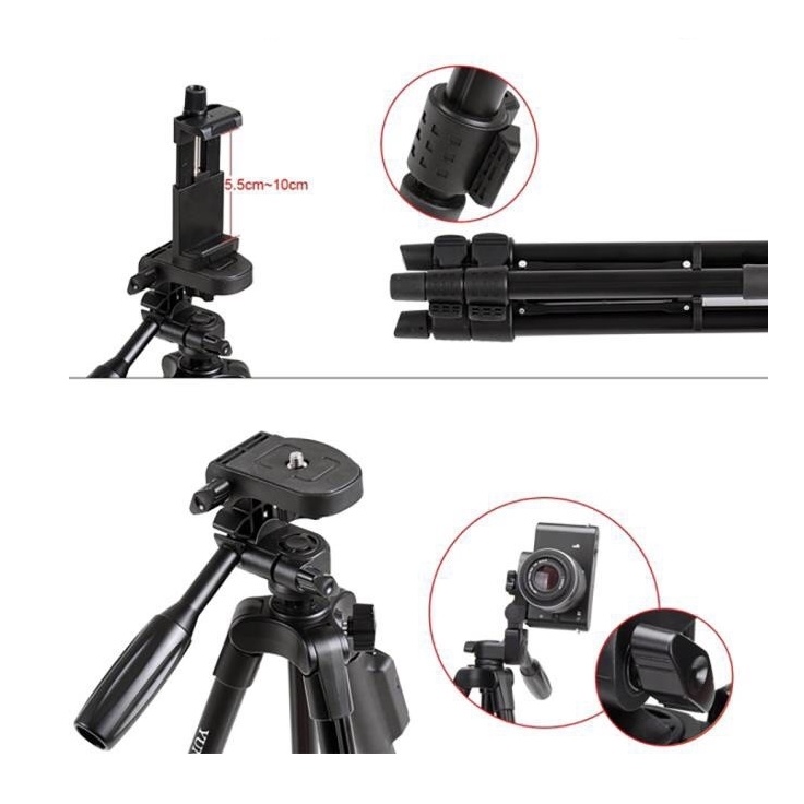 Gậy Chụp Hình 3 Chân YunFeng 3388 Chắc Chắn Dùng Để Livestream Chụp Ảnh & Quay Sản Phẩm - Tripod Điện Thoại Máy Ảnh