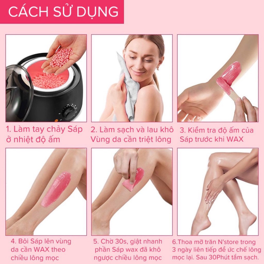 Sáp Sữa dừa Coconut Nhập khẩu, Sáp Wax Lông 100g