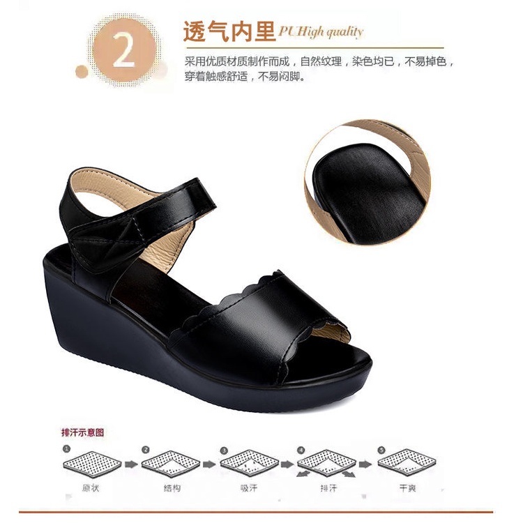 Giày Sandal Đế Xuồng Mềm Quai Dán Thời Trang Mùa Hè 2022 Cho Nữ