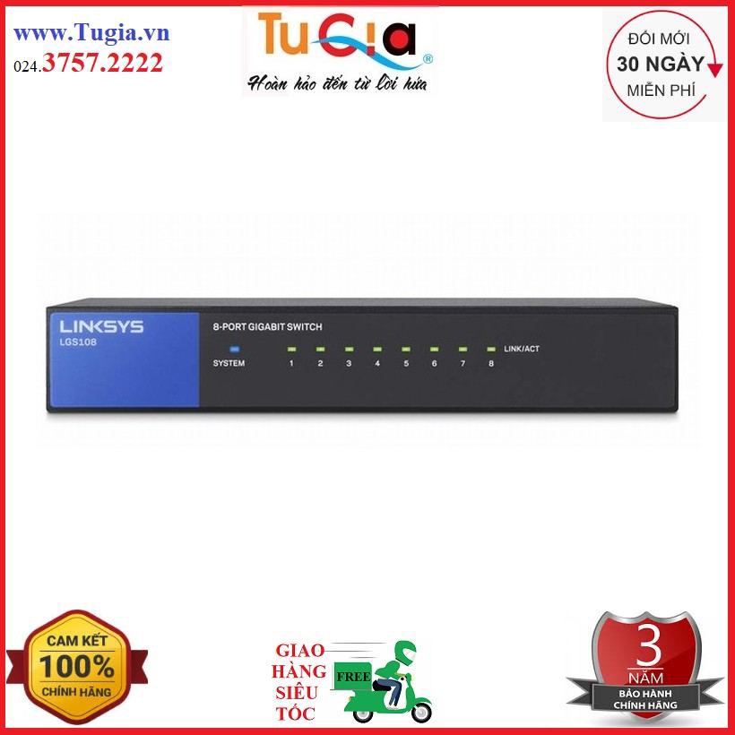 Thiết bị chia mạng Linksys LGS108AP Hàng chính hãng