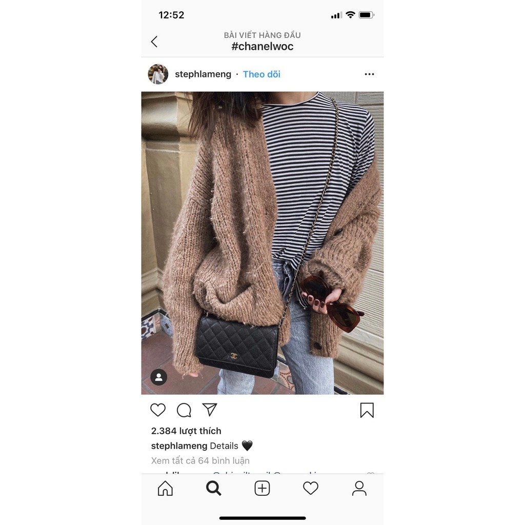 Túi Hộp woc da hạt size 20cm