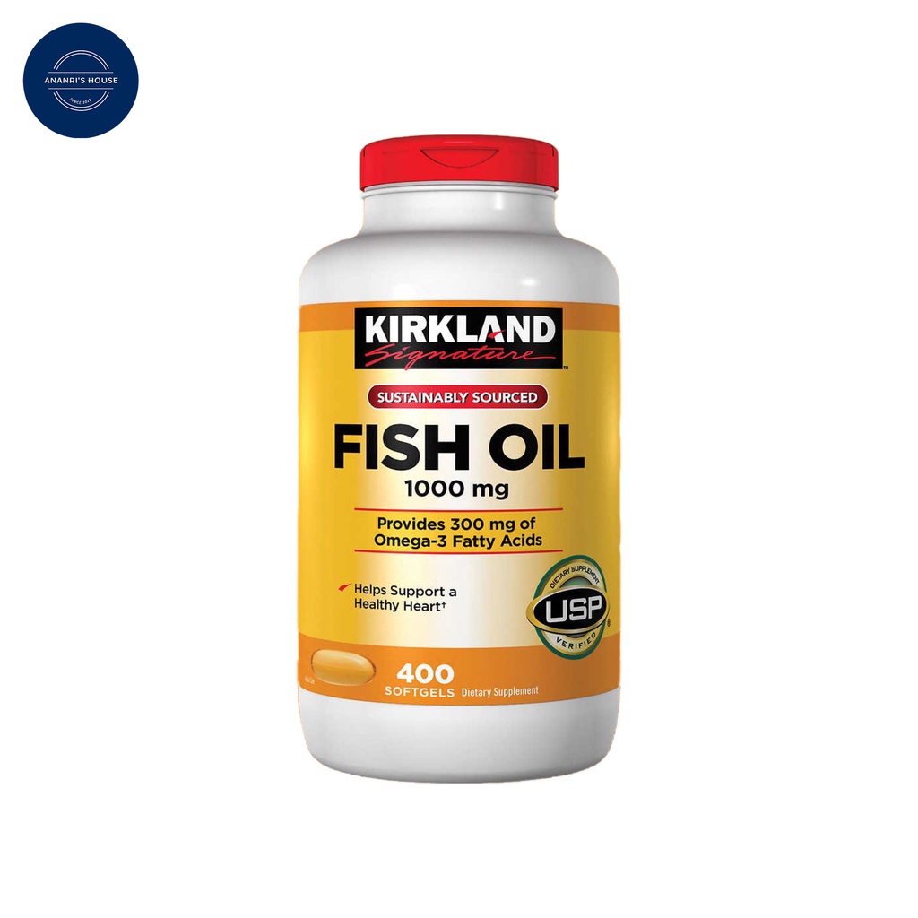 Dầu cá Omega-3 Kirkland Signature Fish Oil 1000mg, 400 viên
