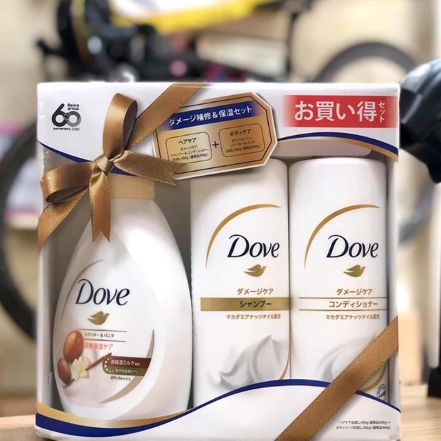Set Dầu gội + Xả + Tắm Dove