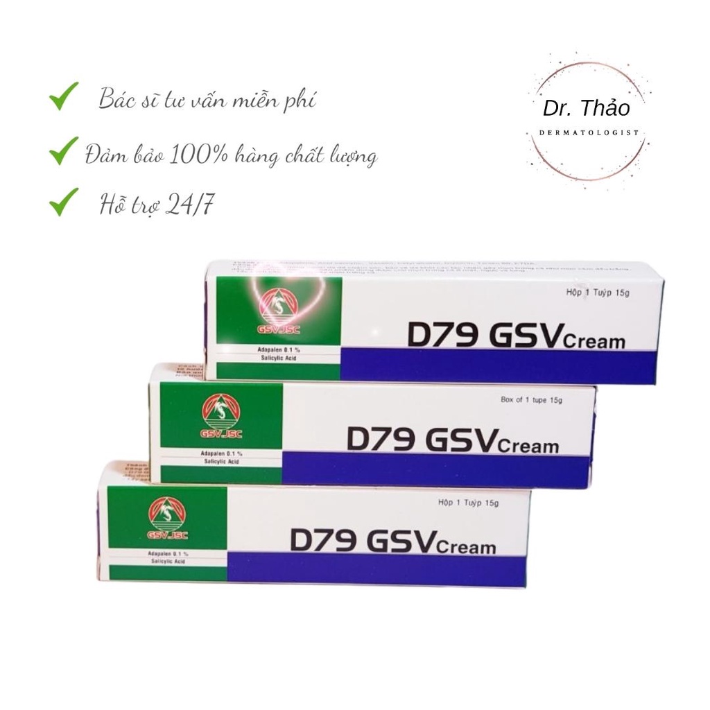 (Chính Hãng) D79 GSV Cream Hỗ Trợ Chăm Sóc Da 15g