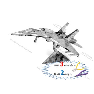 Mô Hình Lắp Ghép kim Loại 3D Máy Bay Tiêm Kích J-15 (SU-33)