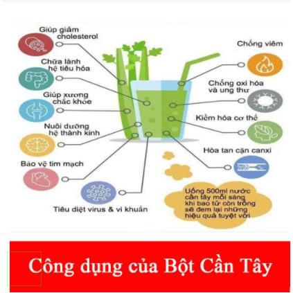 100Gr Bột Cần Tây sấy lạnh nguyên chất 100% handmade