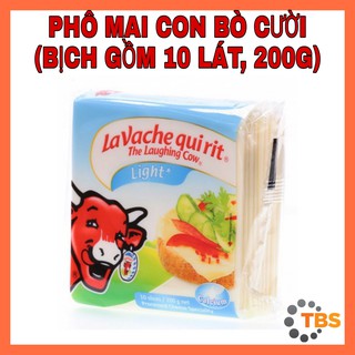 [CON BÒ CƯỜI] PHÔ MAI LÁT CON BÒ CƯỜI, BỊCH 200G, GỒM 10 LÁT