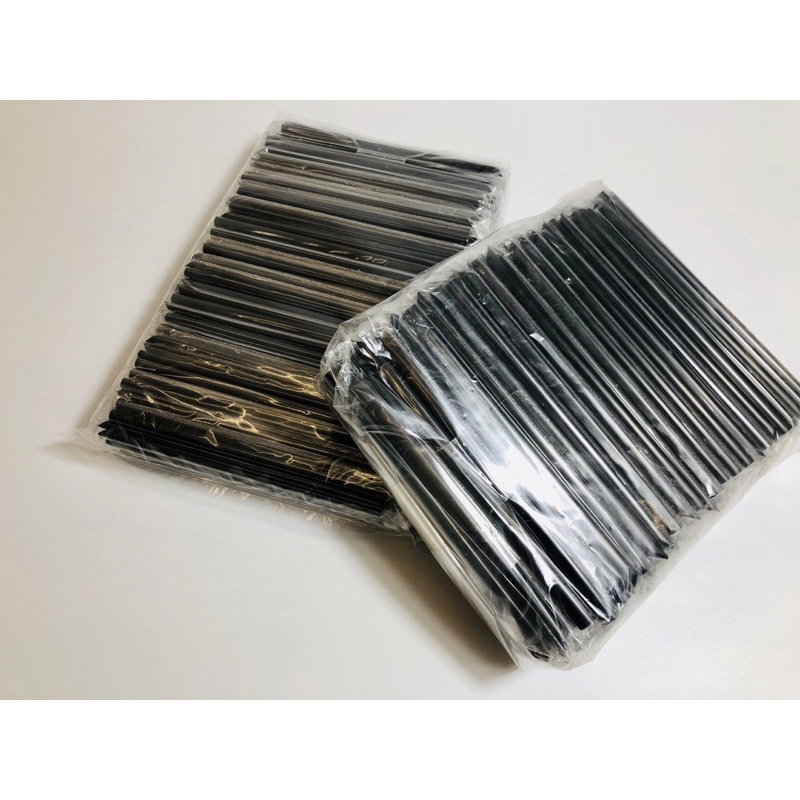 Ống hút trà sữa bọc màng phi 12 màu Trắng/Đen gói 500g