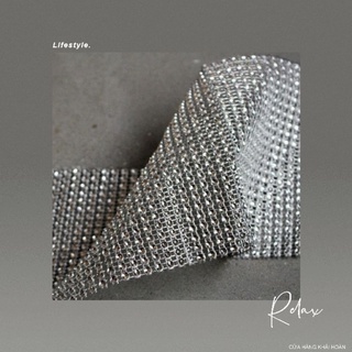 1m màu trắng dây ruy băng đính đá dùng để trang trí nội thất Trang Trí Tiệc Cưới