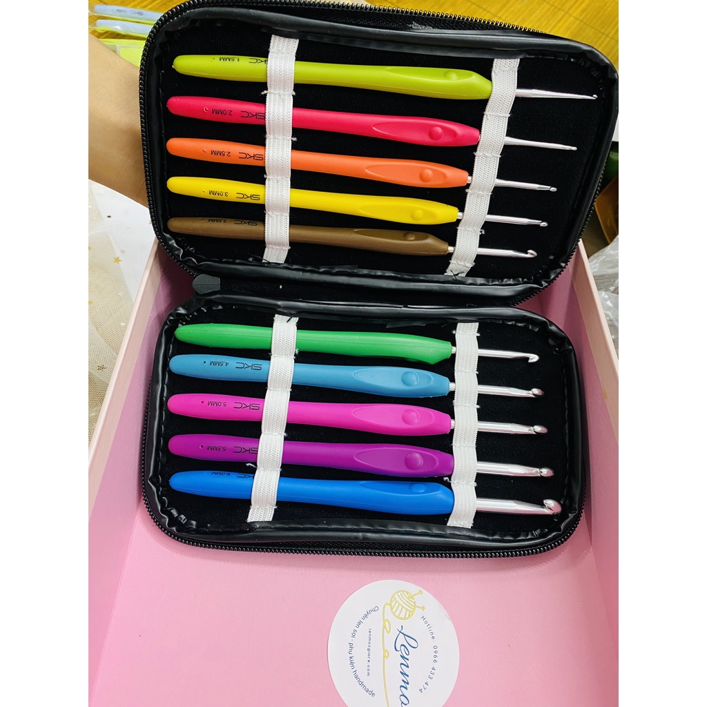 Bộ Que Móc SKC 10 Cây Full Size Kèm Ví Đựng Tiện Lợi