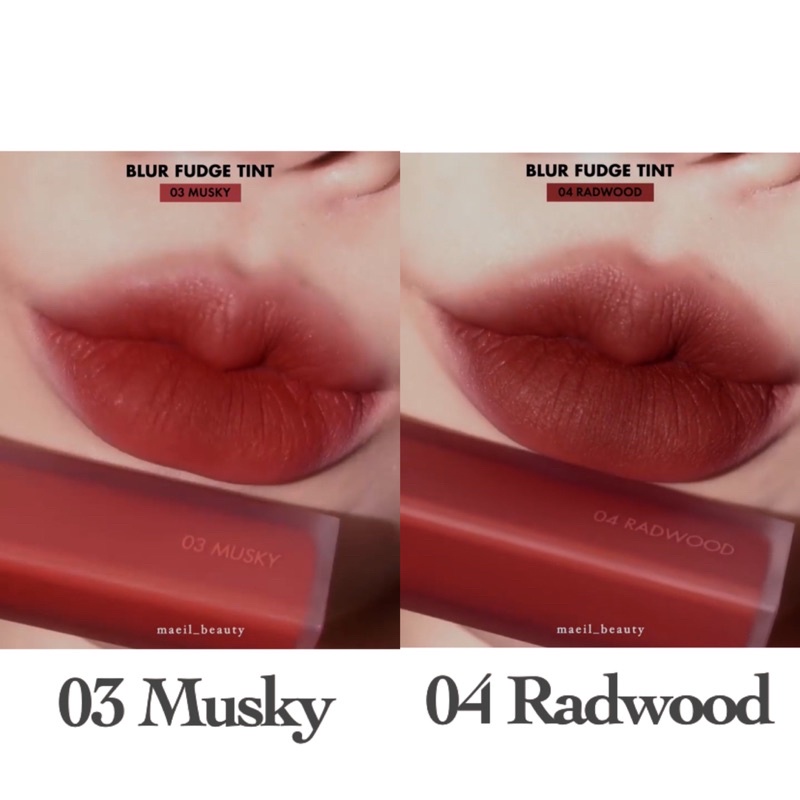 Son kem lì Romand Blur Fudge Tint 03 04/ Son bóng Romand Dewyful Water Tint 04