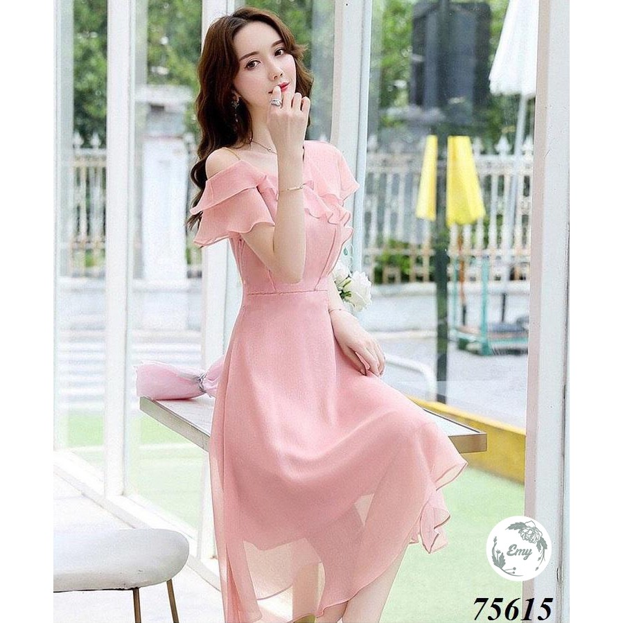 ĐẦM VOAN LỤA DỰ TIỆC NHẸ NHÀNG ĐỦ SIZE S,M,L,XL,XXL - 75615 | BigBuy360 - bigbuy360.vn