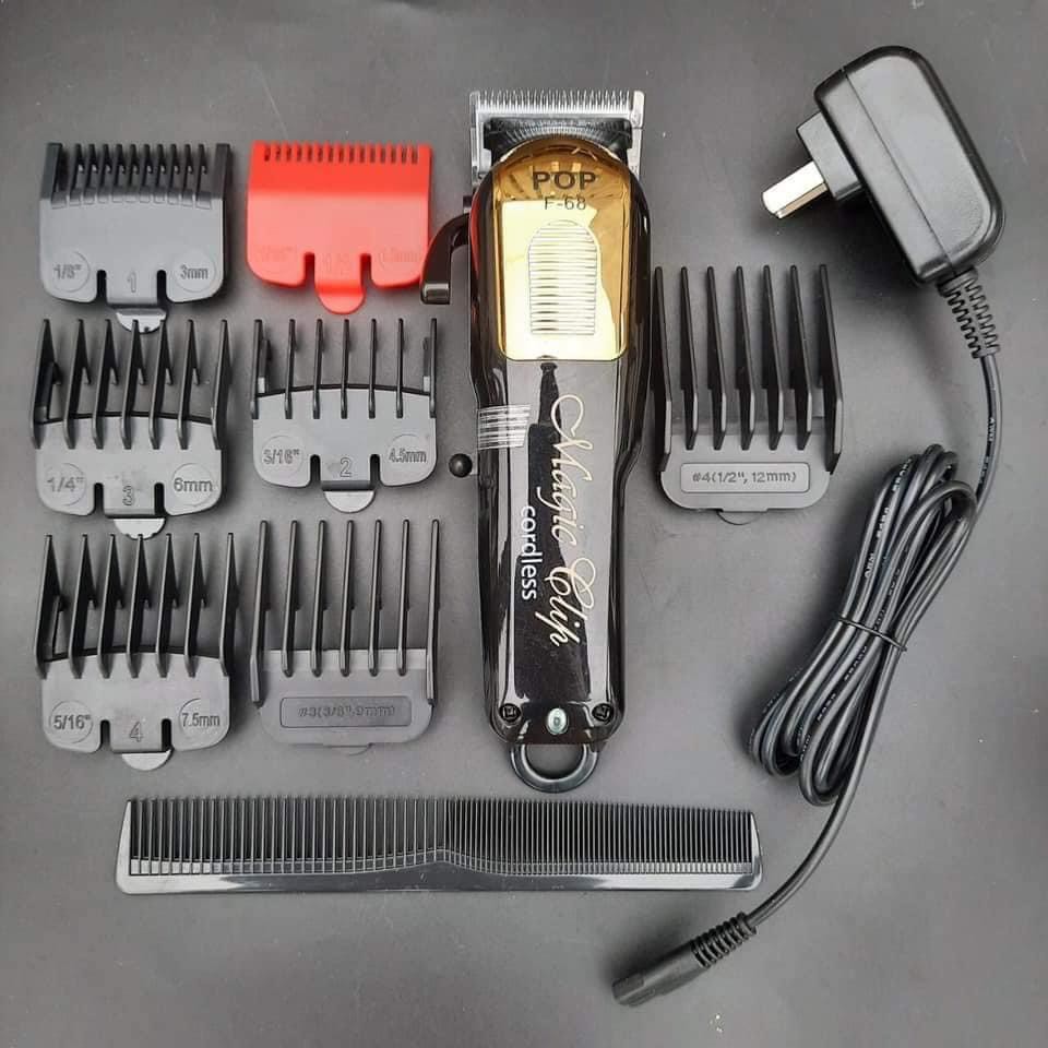 Tông Đơ Cắt Tóc Lưỡi Kép Barber POP F-68 Gamma Cao Cấp Chuyên Fade