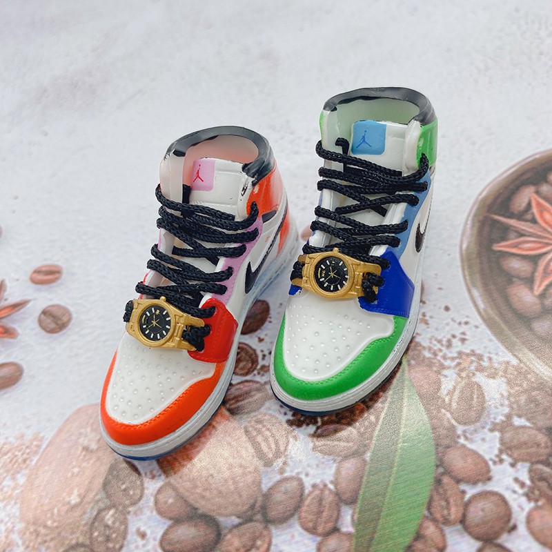 Móc Khóa Giày Sneaker Mini Melody Ehsani x Air Jordan 1 Mid “Fearless” (Tặng Box)