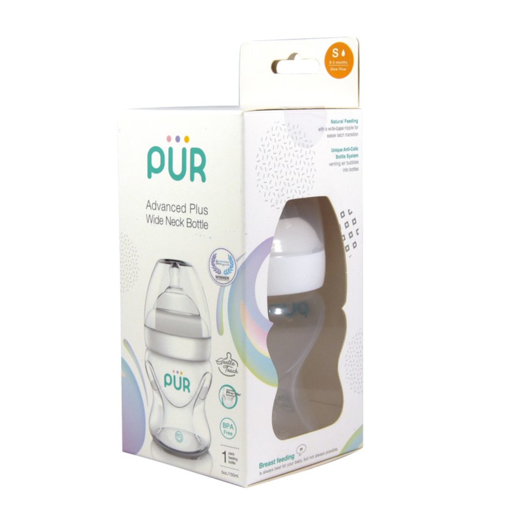 Bình sữa Pur cổ rộng Advanced Plus 150ml